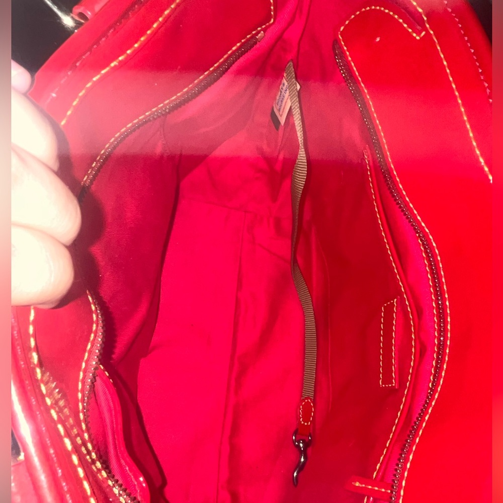 Red Leather Tote Bag - Picture 2 of 5